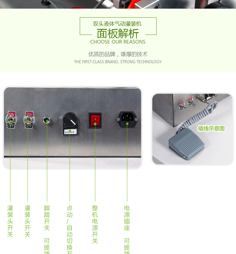 bsb氣動小型定量灌裝機(jī) 面板控制